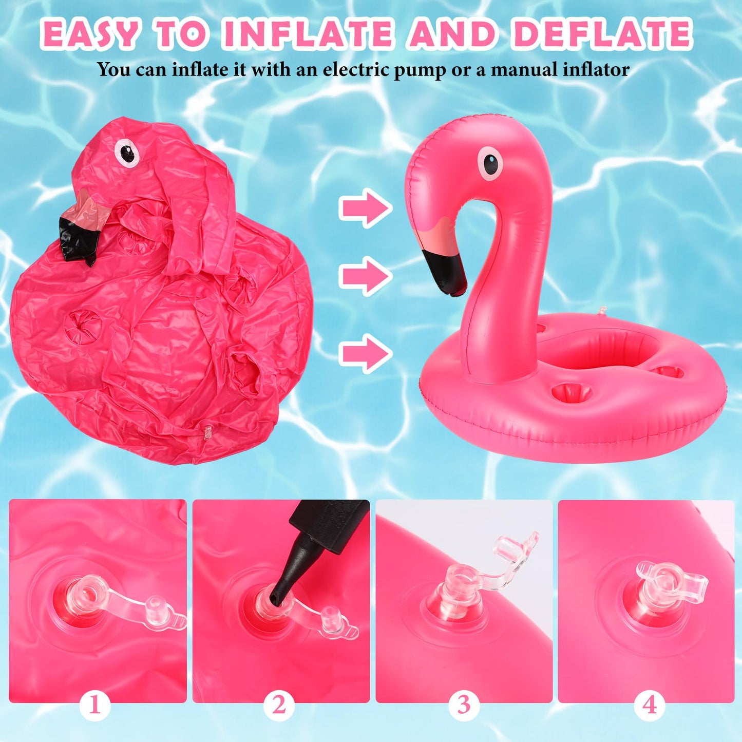 FillTouch Floating Drink Holder for Pool, Floating Cabana Bar, Hot Tub Drink Holder for Adults, Inflatable Pool Accessories(Flam