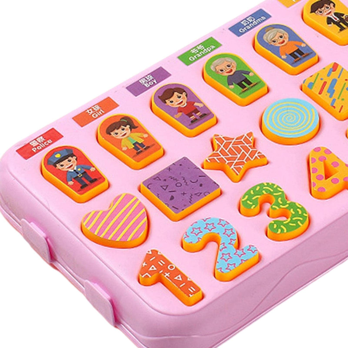 Trendivibe Montessori Puzzle Board Early Preschool Toys Shape Pattern Kids Gifts Block 3In1 Pink L| Baby Learning Toy | Infant A