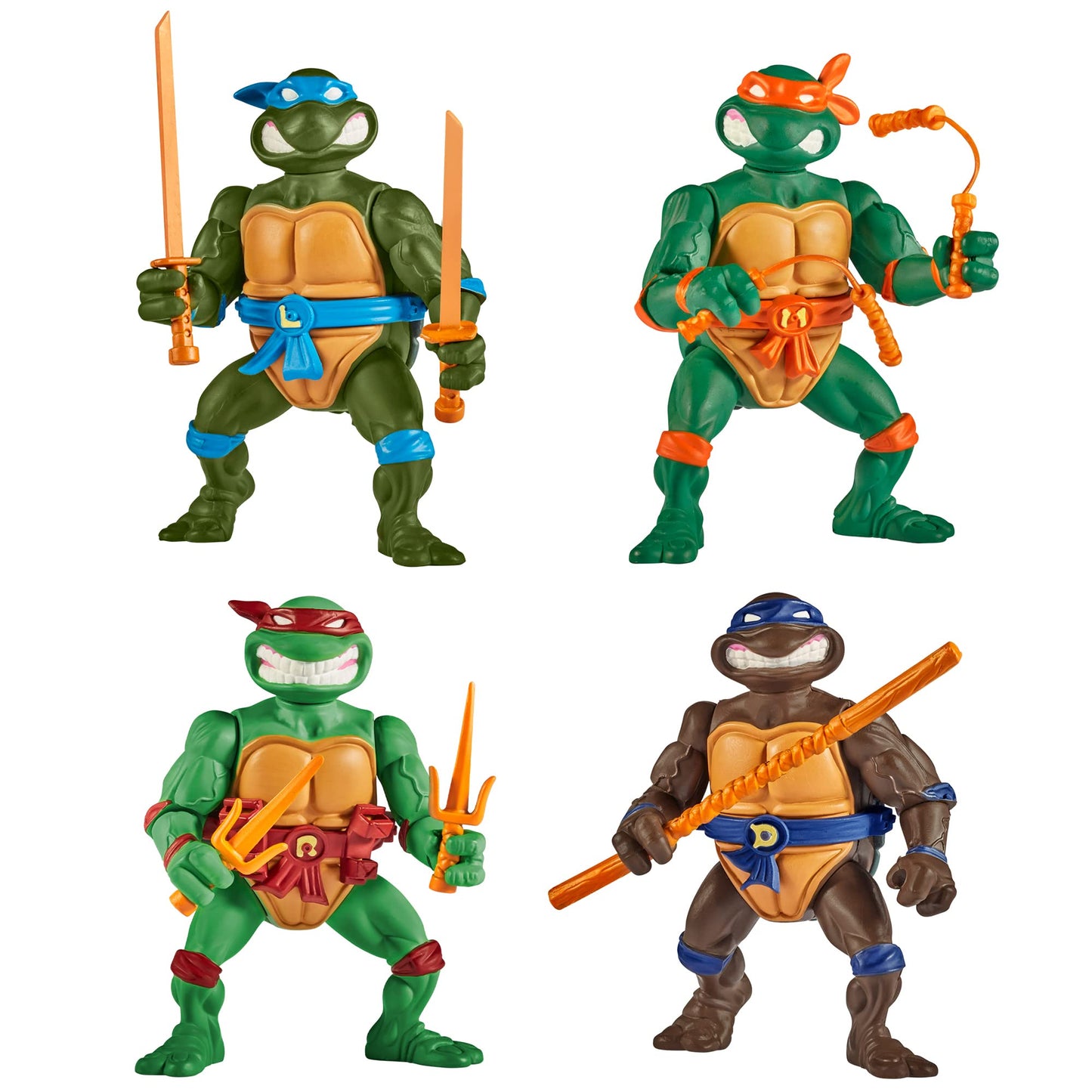 Teenage Mutant Ninja Turtles: Classic 4 Turtles 4-Pack Figure Bundle by Playmates Toys