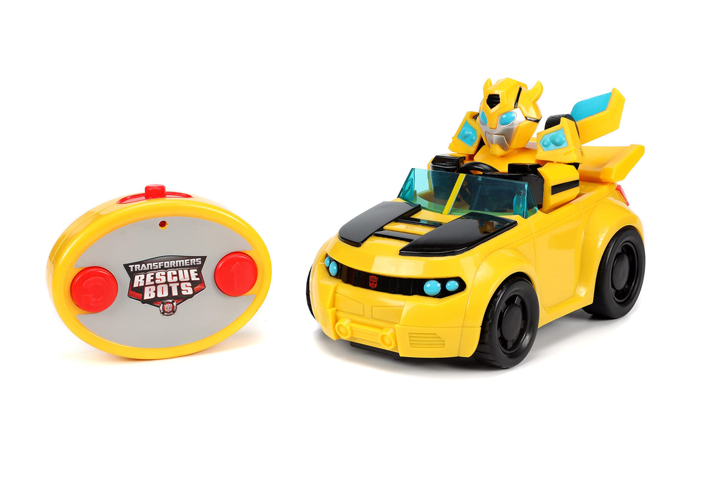 Jada Toys Transformers Rescue Bots Academy Bumblebee RC Car - Plastic, Radio Control, Model 30853, Perfect for Kids and Adults