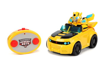 Jada Toys Transformers Rescue Bots Academy Bumblebee RC Car - Plastic, Radio Control, Model 30853, Perfect for Kids and Adults