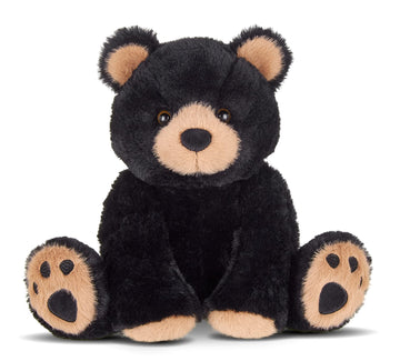 Bearington Collection Bear Stuffed Animal, 10.5" Plush Black Bear, Woody Variant