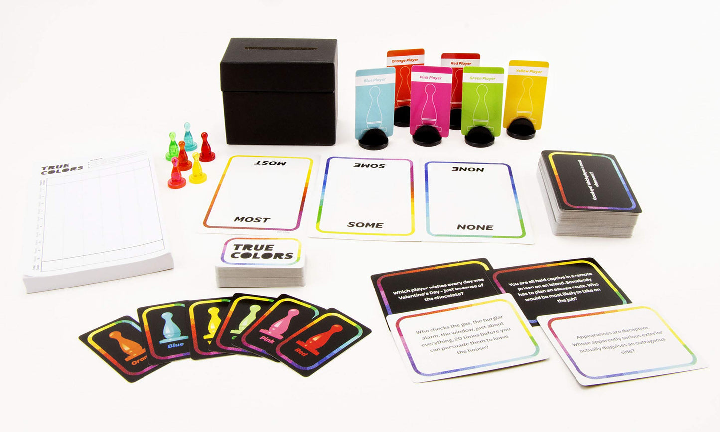 Games Adults Play - True Colors Card Game - What Do Your Friends Really Think Of You?, Black