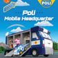 Robocar Poli Mobile Headquarters 3-in-1 Police HQ Trailer Truck Toy with Vehicle Launchers & Die-Cast Car, Ages 3+, Model 83377