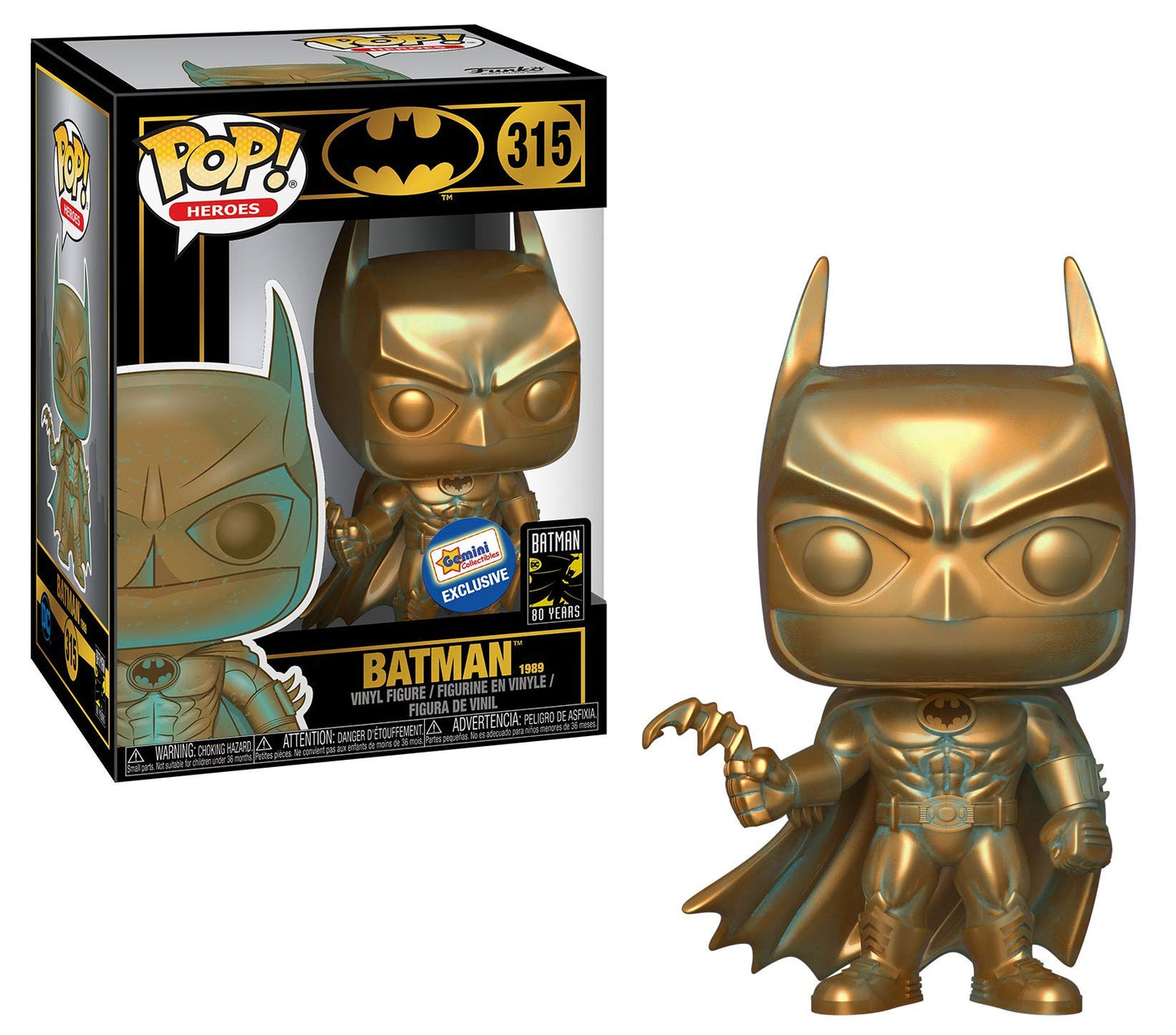 Funko Pop! Heroes Batman 1989 Patina Exclusive - Small Bronze Vinyl Figure FU46378