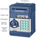 Adevena Electronic Piggy Bank, Mini Atm Password Money Bank Cash Coins Saving Box For Kids, Cartoon Safe Bank Box Perfect Toy Gifts For Boys Girls (Navy Blue)