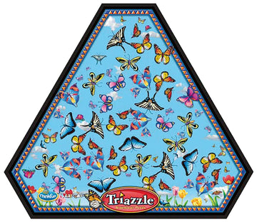 Think Fun Triazzle Picture-Matching Brainteaser - Engaging Brain Puzzle For Kids & Adults | Award-Winning Game | Enhances Memory & Problem-Solving Skills | Butterflies Edition