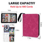 Pink Card Binder for Girls  400 Pockets Double-Sided Trading Card Storage Bag with Removable Sleeves  Collectible Card Albums for MTG  TCG  Photocards (rose red)