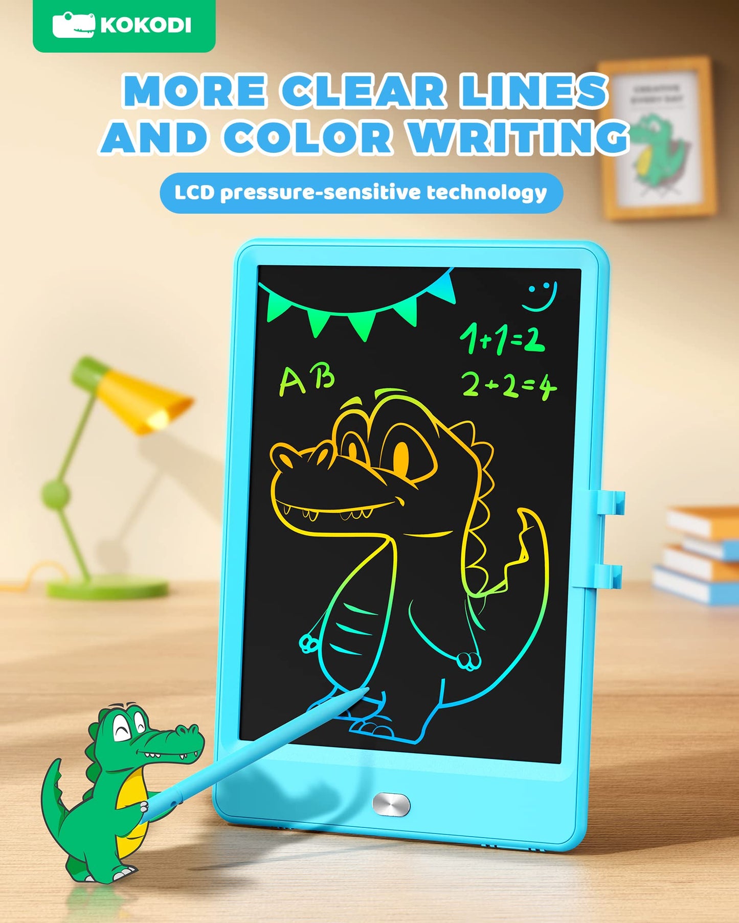KOKODI LCD Writing Tablet 8.5-Inch Colorful Doodle Board, Electronic Drawing Tablet Drawing Pad for Kids, Educational and Learni