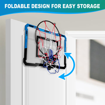 Loiley Basketball Mini Hoop Indoor Boys Gifts For Kids Adults, Door Room Basketball Mini Hoop With Balls, Basketball Accessories