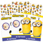 Despicable Me Minions Tattoos Party Favors Pack Bundle - 75 Ct Minions Temporary Tattoos for Kids, Boys, and Girls (Minions Part