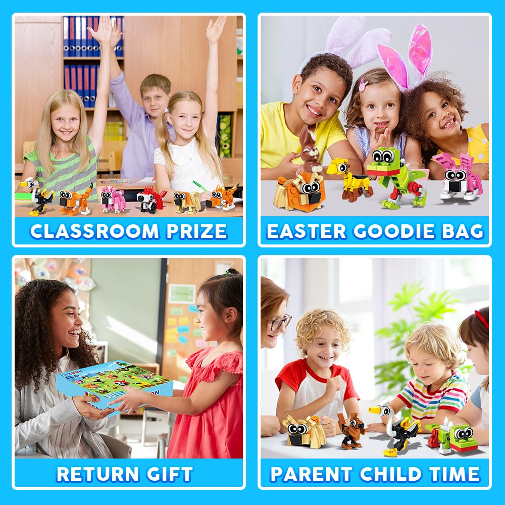 Insoon 30 Pack Party Favors For Easter Gift, 750 Pcs Animals Building Block Toy For Goodie Bag Stuffers, Classroom Student Prizes Children'S Day Birthday For Kids Boys Girls Ages 6-12+