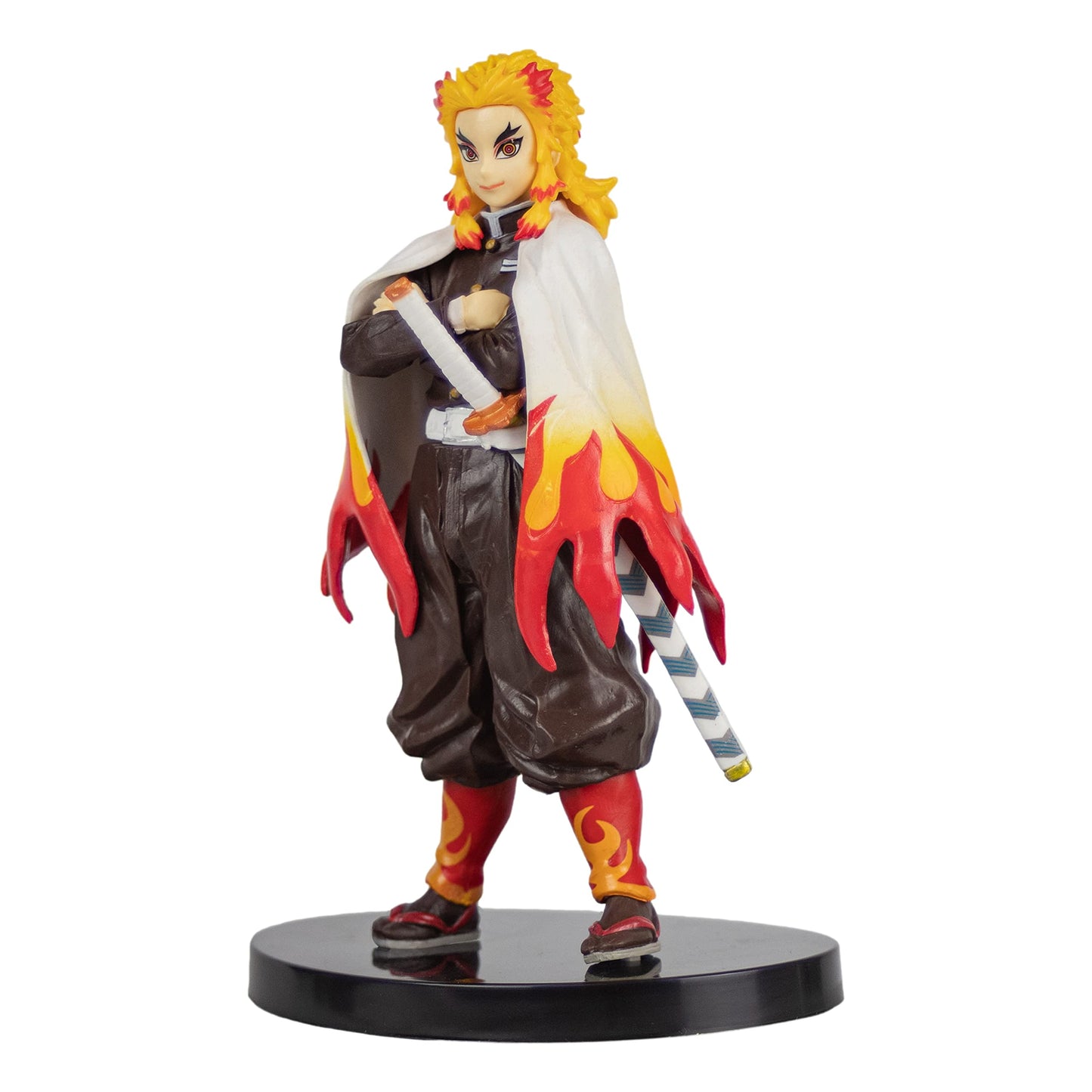 Ninjamo Kyojuro Rengoku Figure Demon Anime Action Figure Flame Hashira Swordsman Statue Toy Gfit Collectible Manga Figure