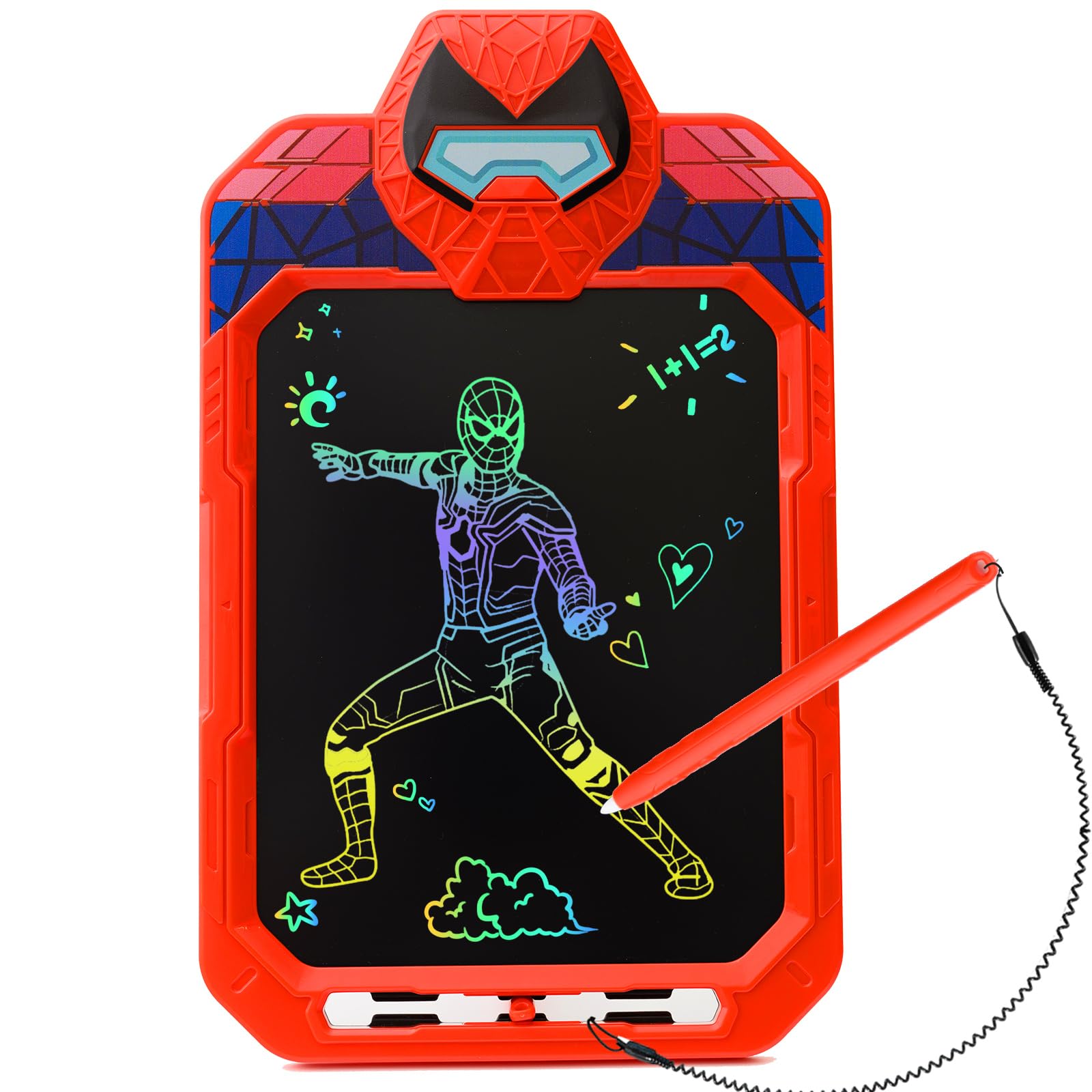 CHAFEGY 10 Inch LCD Writing Tablet for Kids, Alien Warrior Design Drawing Tablet, Doodle Board Pad for Learning, Toy Gift for Bo