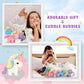 DOLDOA 22 Unicorn Stuffed Animal for Girls, Mommy Stuffed Unicorn with 4 Baby Unicorns, Cute Plush Unicorn Plush Toy for Kids