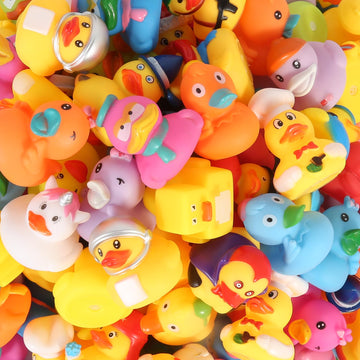 Audaisyly Rubber Ducks Bath Toy for Kids  Assortment Duckies for Jeep Ducking Pool Floater Ducky Bathtub Beach Toys  Party Favors Birthday (200 Pack)