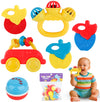 Zest 4 Toyz Baby Rattle Toy For Toddlers 6 Piece Colorful Musical Rattles For Newborns Bpa Free Non Toxic Safe For Kids Rattle T
