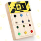 Asweets Montessori Busy Board for Toddler with Buzzing, Soft Silicone Botton, Wooden Busy Board with LED Light Switches, Sensory