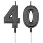 Frienda 40th Birthday Candles, Number 40 Candles, Happy Birthday Cake Topper Decoration for Men Women Anniversary Party Wedding 