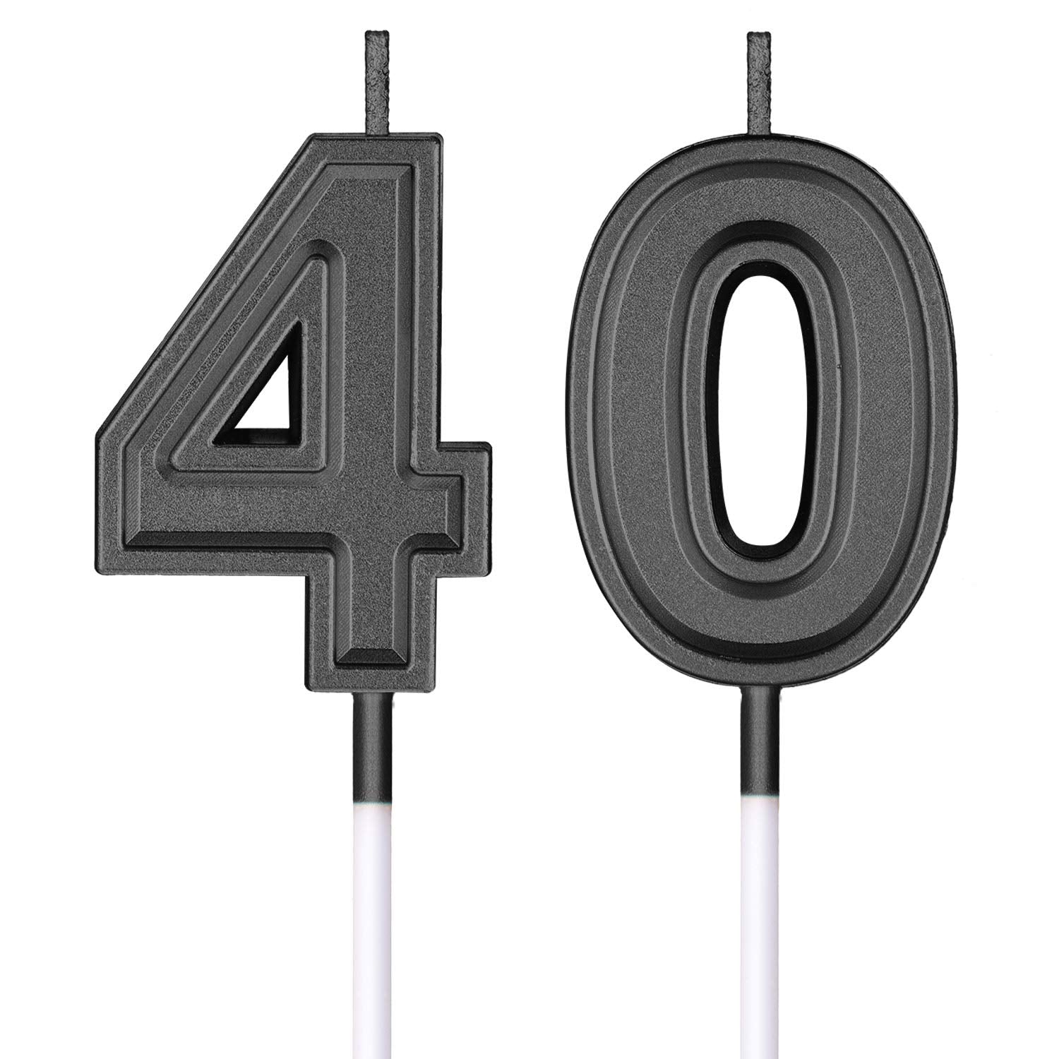 Frienda 40th Birthday Candles, Number 40 Candles, Happy Birthday Cake Topper Decoration for Men Women Anniversary Party Wedding 