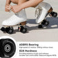 Nezylaf 8 Pack 32 x 58  82A Quad Roller Skate Wheels with Bearing Installed and 2 Toe Stoppers for Double Row Skating Replacment Accessories Suitable for Outdoor or Indoor