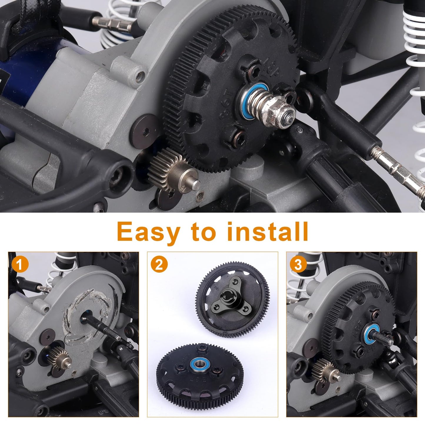 Metal Aluminum Alloy Rc Slipper Clutch Eliminator For Traxxas 1/10 Stampede/Slash Vxl / Xl5 2Wd (Black)