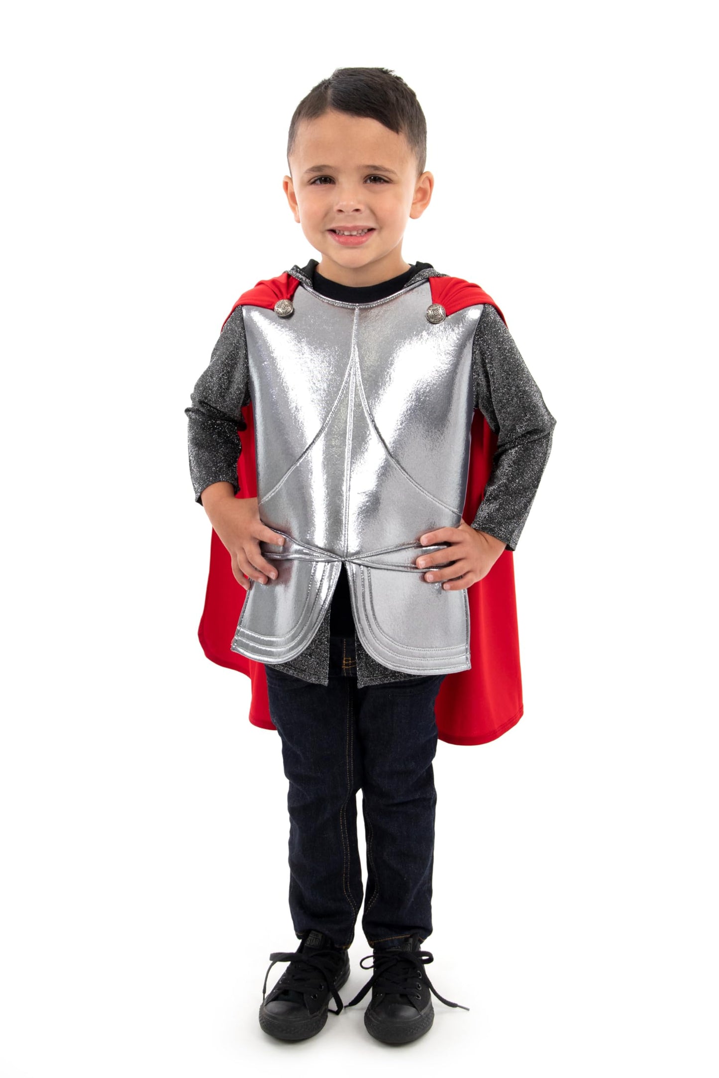 Little Adventures Royal Knight Hooded Cape and Costume - Machine Washable Child Pretend Play and Party Costume (MEDIUM 3-5 YEARS)