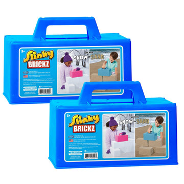 Just Play The Original Slinky Brickz Sand and Snow Outdoor Play Toy, Pack of 2, 10-inch Wide Brick Mold, Pretend Play, Kids Toys