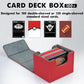 Zlca Card Deck Box For Trading Cards, Mtg Commander Deck Box Holds 120+ Single Sleeved Cards, Leather Magnetic Card Storage Box Fits For Tcg Ccg Magic Cards (Red)