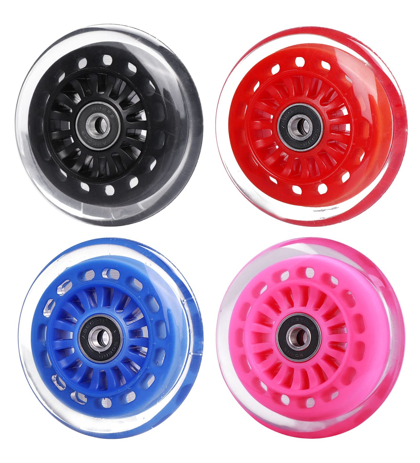 Gladeer 90Mm Wiggle Car Polyurethane Replacement Wheels Set Upgrades For Plasmacar Ride-On Toys Wiggle Car Replacement Wheels, 4