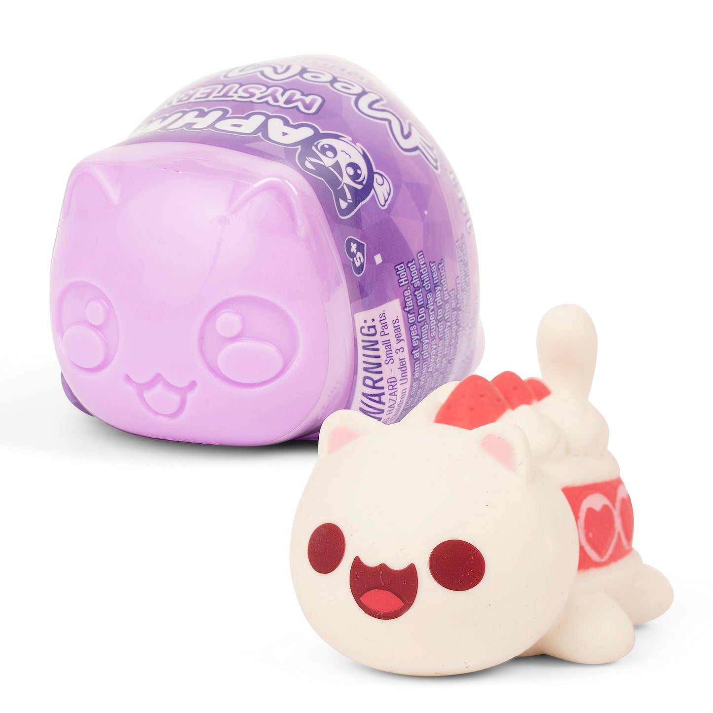 Aphmau Mystery MeeMeows Squishy Figures - Medium, Berry Color, Model 6601, Plastic Material, Styles Vary