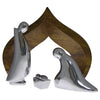 Nambé Nativity Scene Figurines (4-Piece Set) - Christmas Figurine Set - Creche, Mary, Joseph, Baby Jesus In Acacia Wood & Alloy, Elegant Holiday Décor For Spiritual & Festive Holiday Display