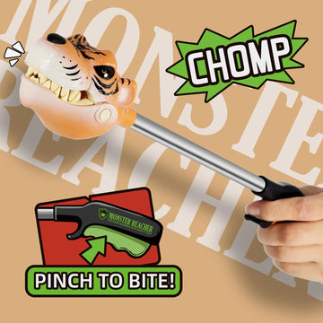 DINOBROS 16-Inch Tiger Grabber Toy - Interactive Pick-Up Reacher Tool for Kids | Animal Robot Hand Claw Toys