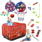 Houzefun Pop Up Tents For Kids, Indoor Playhouse For Toddler With Golf, Dart, Basketball Hoop And Firefighting Playset, Camping