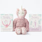 Slumberkins 14'' Unicorn Kin & 2 Board Books Complete Set Bundle | Promotes Authenticity, Confidence & Healthy Friendships | Soc