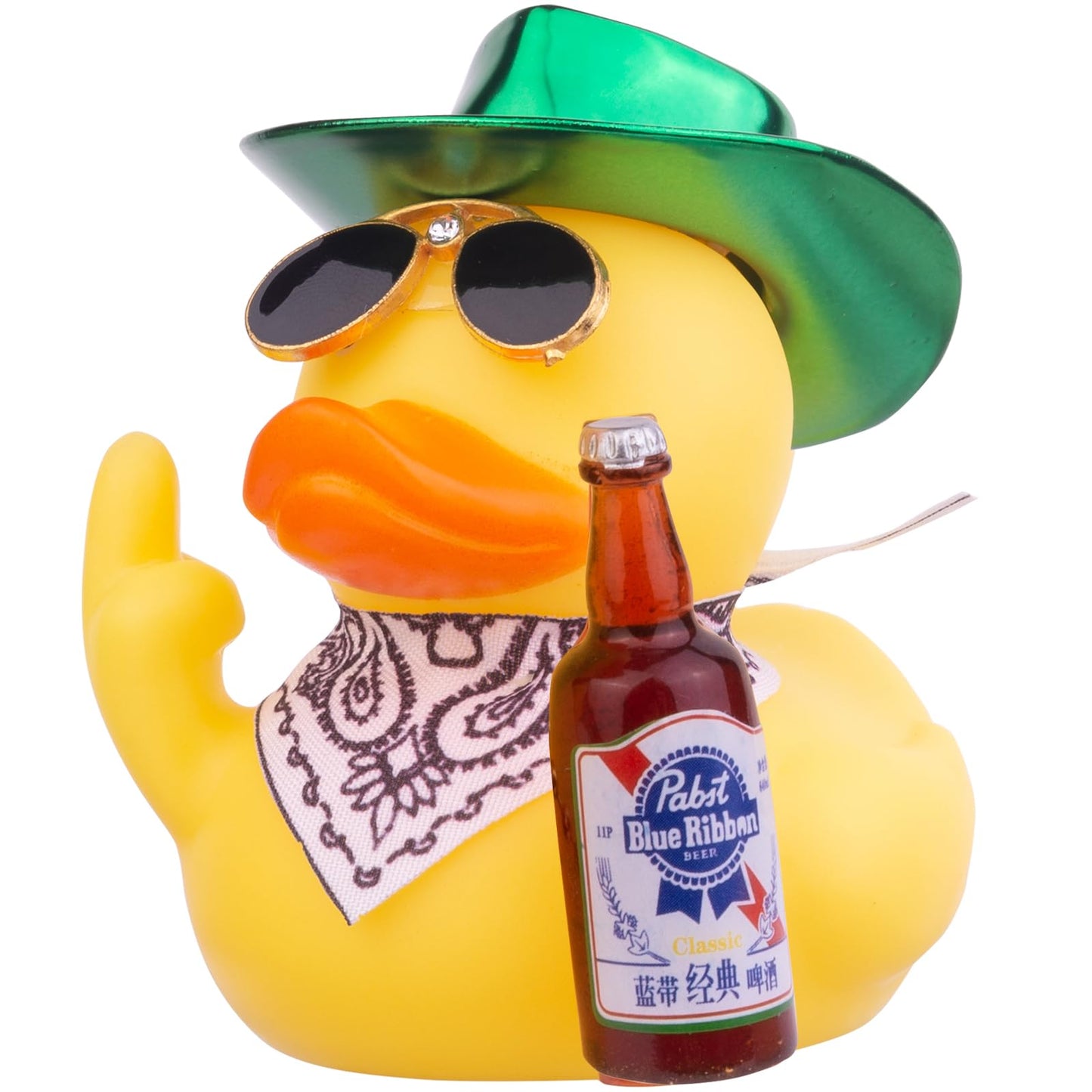 Cofubcad Rubber Duck Car Dashboard Decorations Duck Car Ornaments With Mini Cowboy Hat Sunglasses Cute Prop For Car Accessories