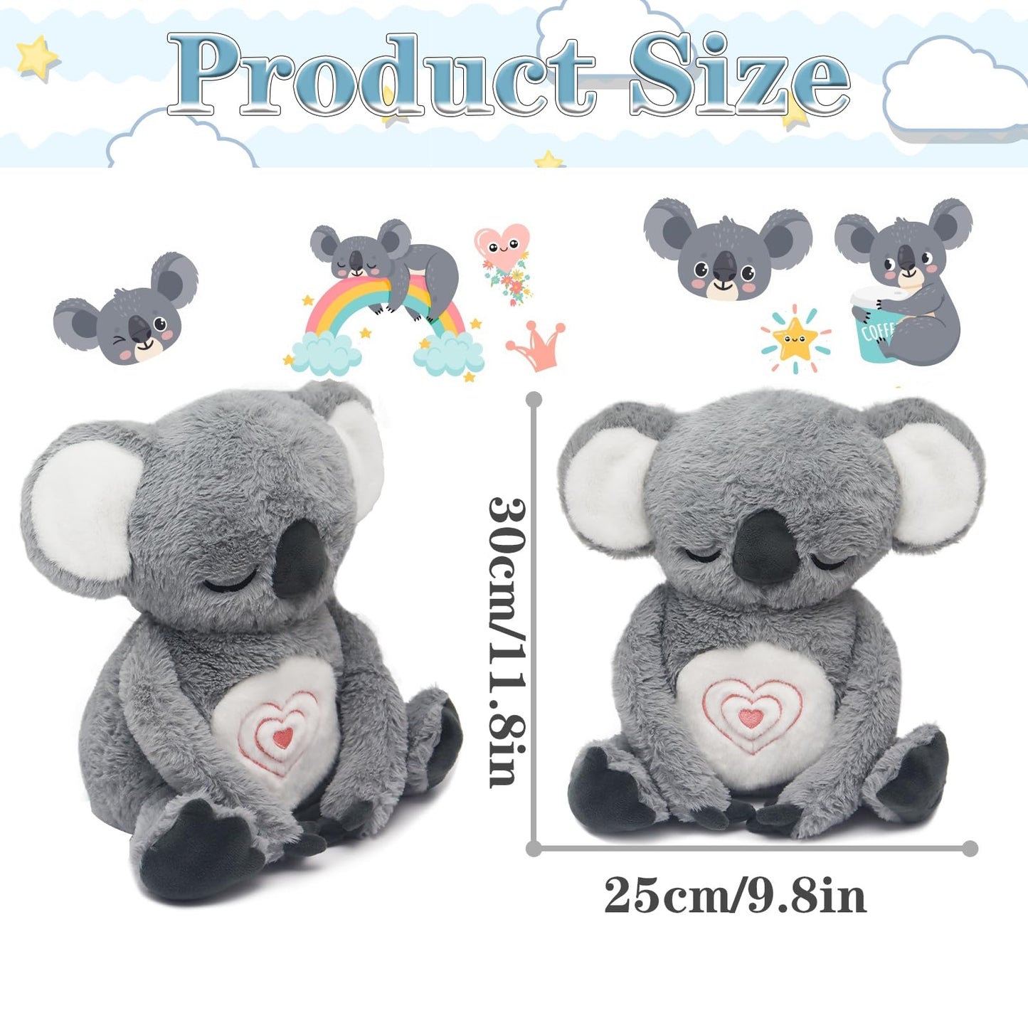 Quick Horse Anxiety Relief Koala Breathing Sleeping Otter Plush Stress Relief Stuffed Animal For Anxiety Sleepy Koala Arrily Cal