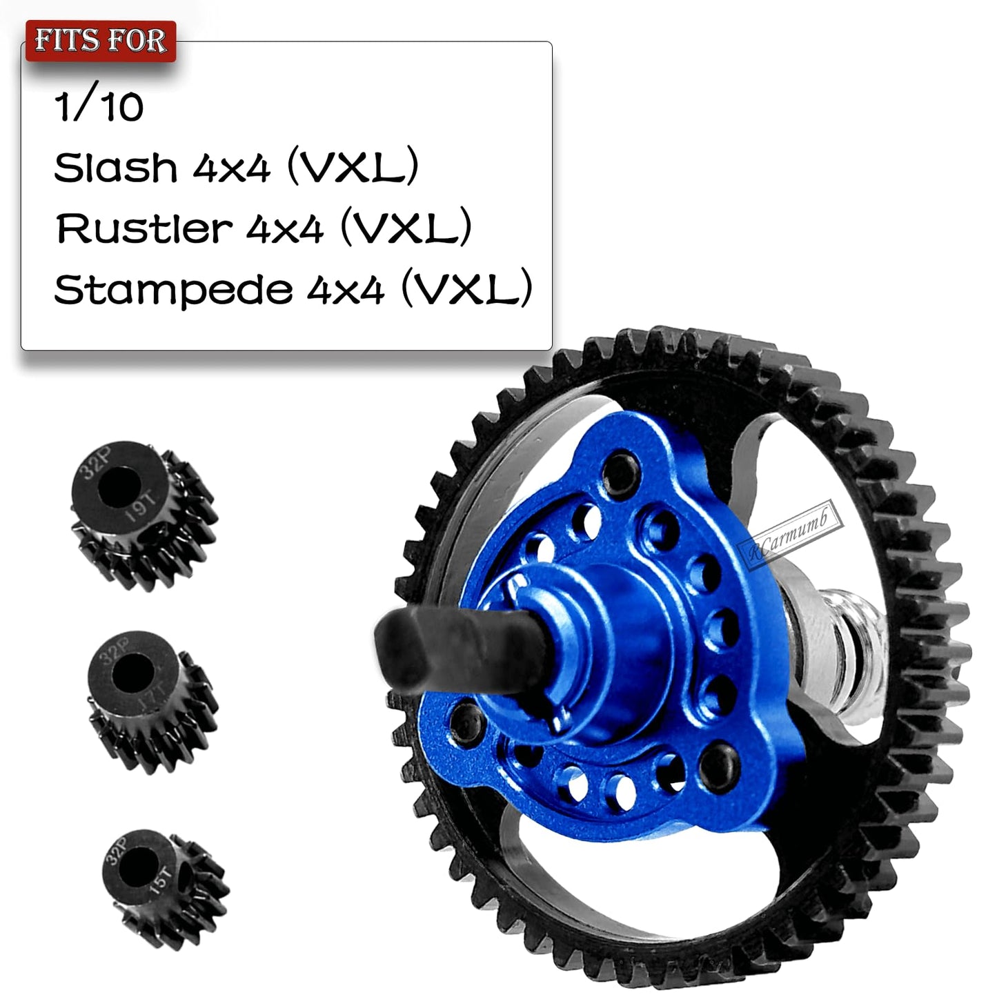 Rcarmumb Hardened Steel 52T Slipper Clutch Eliminator Upgrades Part for Slash 4X4/VXL Stampede 4X4/VXL Rustler 4X4/VXL,52T Spur