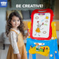STEAM Life Large Art Easel for Kids, Double-Sided Magnetic Chalkboard & White Board, Height Adjustable, Blue & Red, Model SL-ESL-S