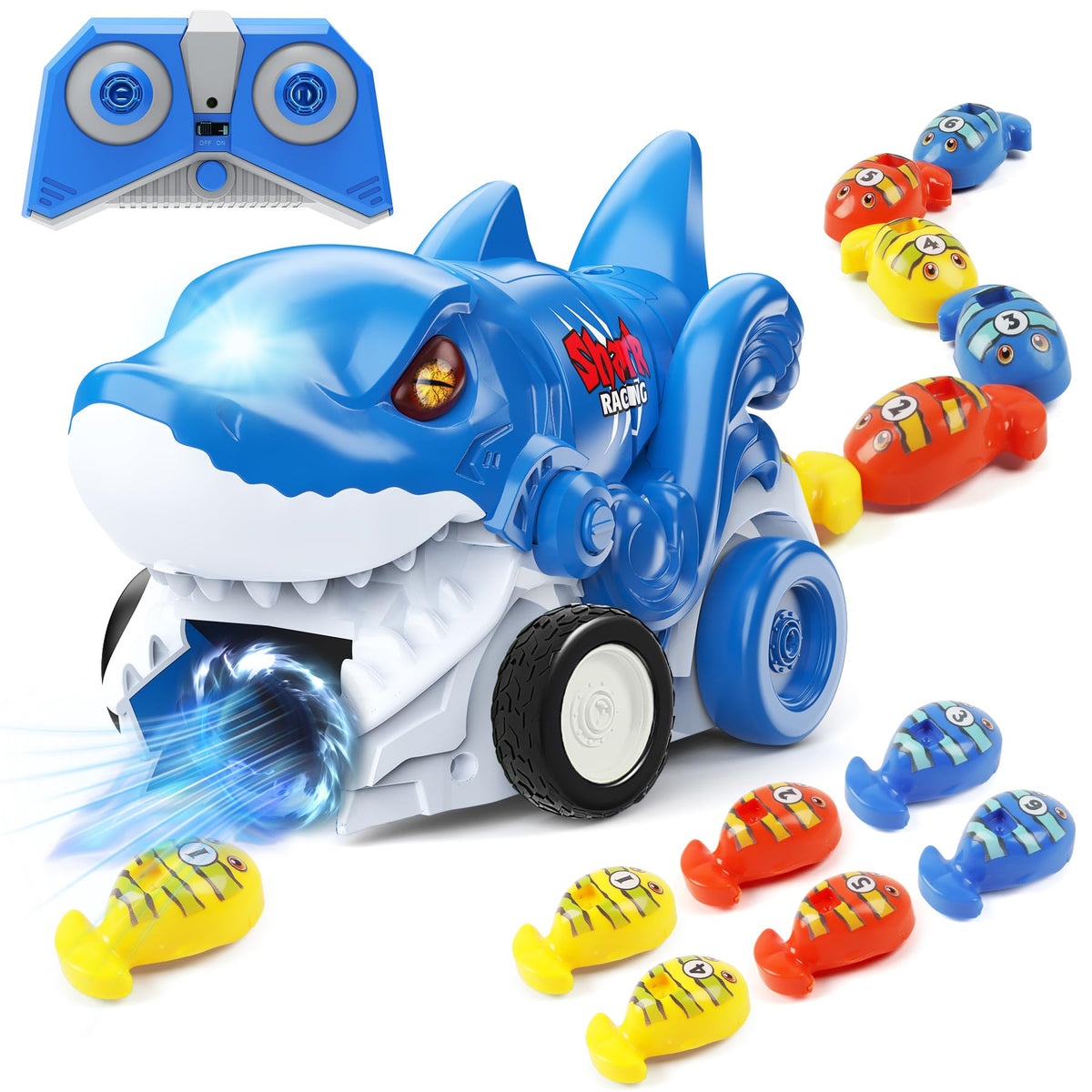 Kids Toys Monster Truck Toy Magnetic Remote Control Snake Chain Car
