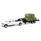 John Deere Ford Pickup with Gooseneck Trailer, White & Green, Plastic, Model B074D1JT8G, Unisex Children