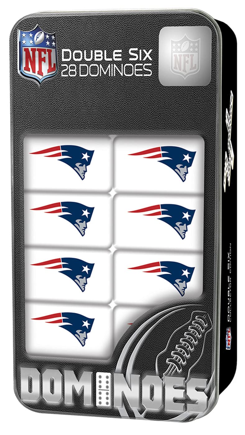MasterPieces NFL New England Patriots Collector Edition Double Six Dominoes