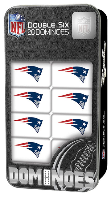 MasterPieces NFL New England Patriots Collector Edition Double Six Dominoes