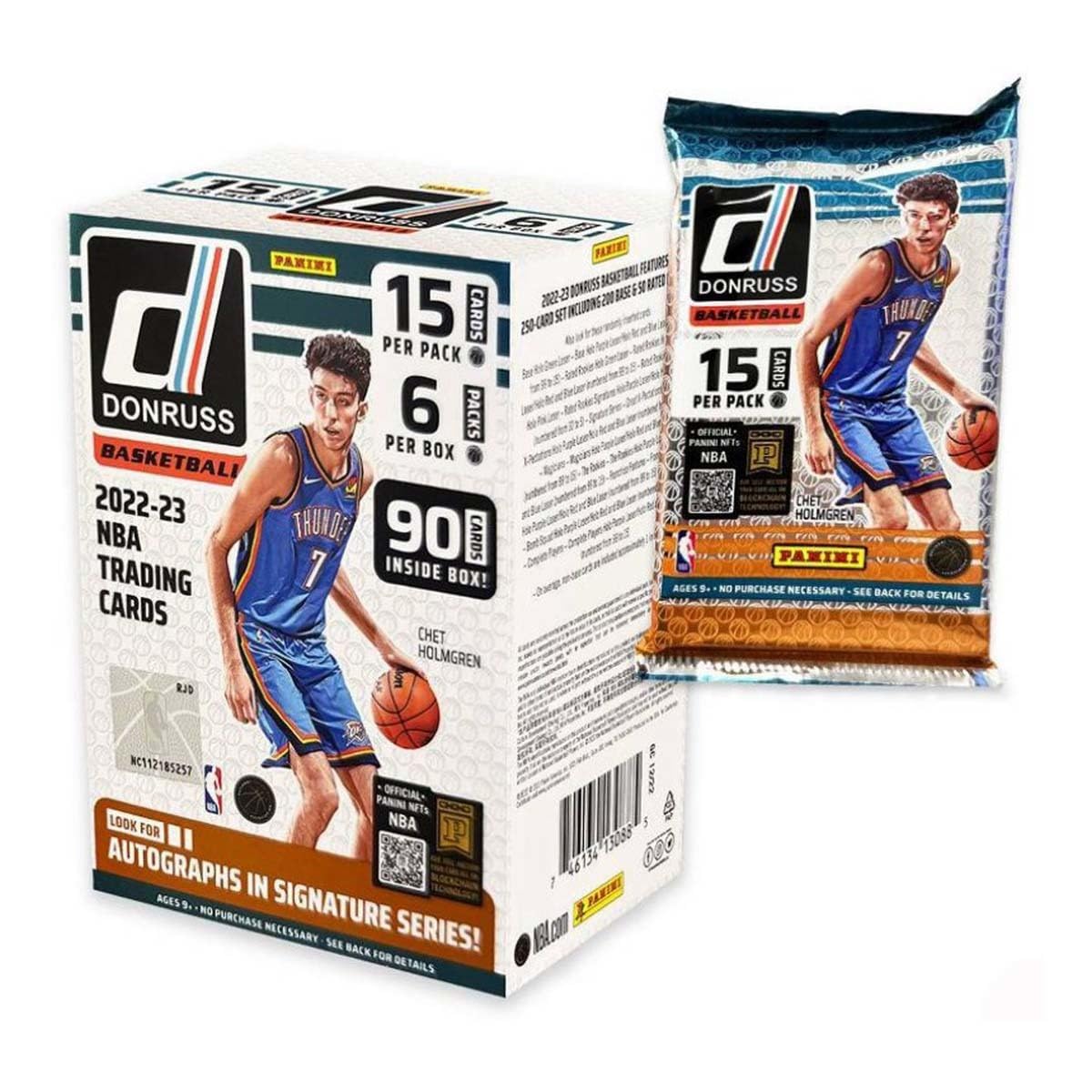 Generic Panini Donruss Basketball Trading Card Blaster Box 6-Pack, 90 Cards, Cardboard, Berry, 4"x6"x0.1"