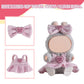 GDLSYLGHY Doll Clothes Set for LABUBU  Beautiful Outfits Suits Optimal for Your 5.9-6.7in Dolls Dressing Up  BubuDoll Clothing Accessories with Random Color Rain Boots(Pink Dress Suit with Bow)