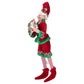 Raz Imports Posable Christmas Elf, 16' Tall, Red And Green Velvet Outfit With Santa Book, 2019 Reindeer Games Holiday Collection
