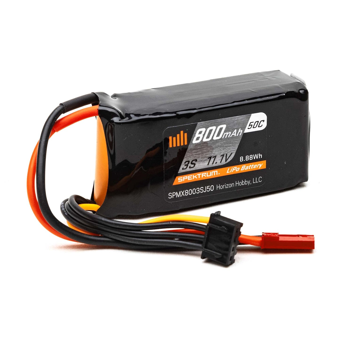 Spektrum 11.1V 800mAh 3S 50C LiPo Battery: JST, SPMX8003SJ50