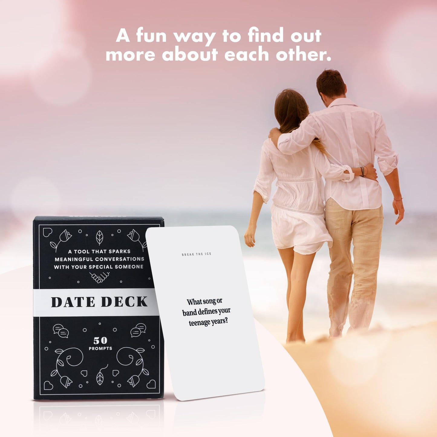 BestSelf Date Deck Date Night Card Game - 50 Prompts for Couples  Get Talking with Fun and Meaningful Date Night Ideas  The for Couples Games
