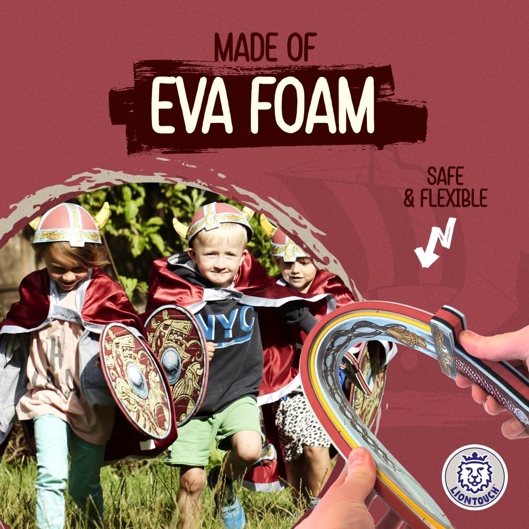 Liontouch - Viking Foam decorative replica blade & Shield | for Kids Aged 3-8 Years | Chief Haralds Medieval Set for Little Warriors & Berserkers Pretend Play | Safe Weapon Accessories for Boys Dress Up & Costumes