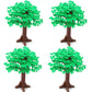 4Pcs Large Trees City Building Block Compatible With Major Brand - Classic Bricks Pieces And Parts Toy Set 6.7Inch Height Botanical Forest Garden Plant Accessories